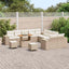 Havesofa Sæt med pude 13 pcs Beige og creme polyrattan