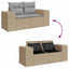 Havesofa Sæt med pude 13 pcs Beige og lys grå polyrattan