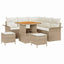 Havesofa Sæt 8 stk. 7-Antal sæder Beige og creme