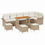Havesofa Sæt med pude med opbevaring 10 pcs Beige og creme