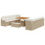 Havesofa Sæt med pude med opbevaring 11 pcs Beige og creme