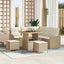 Havesofa Sæt 8 stk. 7-Antal sæder Beige og creme