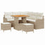 Havesofa Sæt 8 stk. 7-Antal sæder Beige og creme