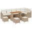 Havesofa Sæt 10 stk. 9-Antal sæder Beige og creme