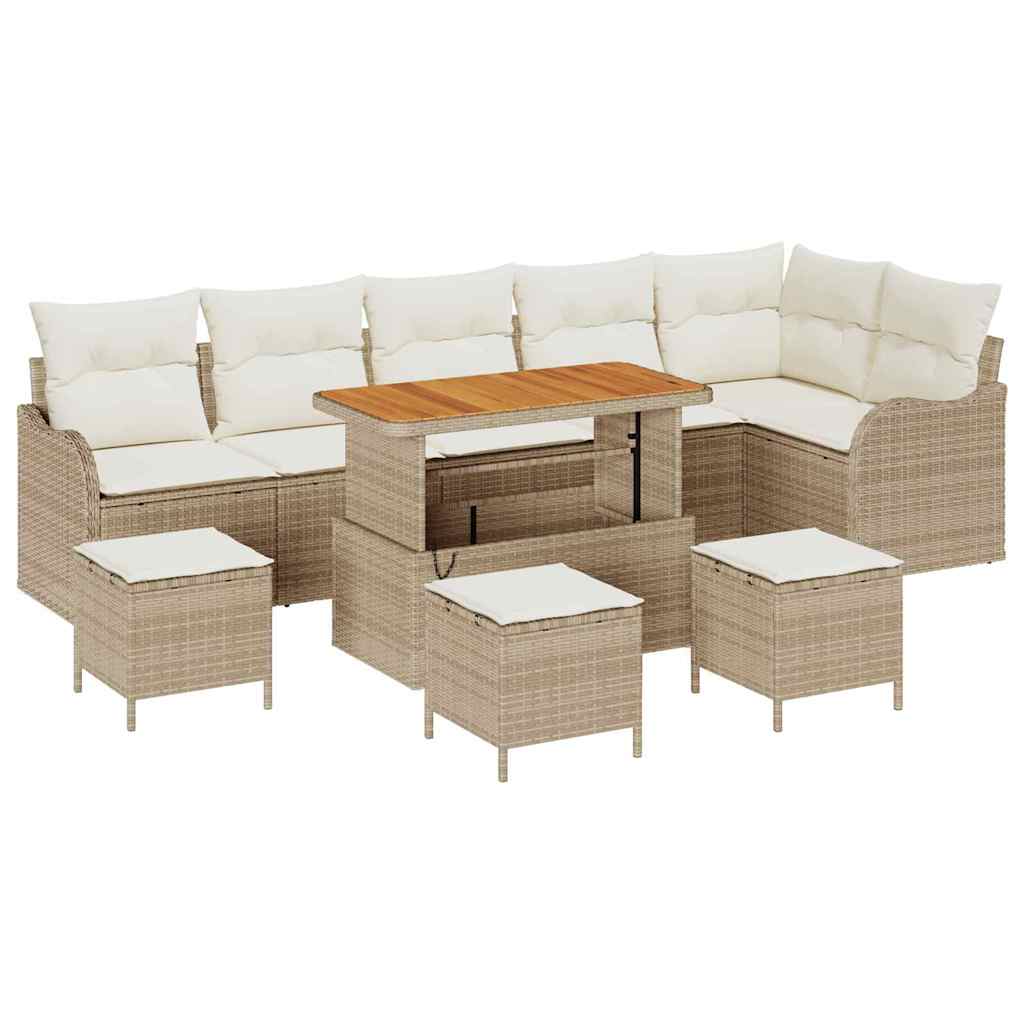 Havesofa Sæt 10 stk. 9-Antal sæder Beige og creme