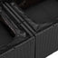 Havesofa Sæt 13 pcs Sort Polyrattan, stål og massivt akacietræ
