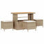 Havesofa Sæt med pude med opbevaring 14 pcs Beige og creme