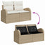 Havesofa Sæt 9 stk. 8-Antal sæder Beige og creme