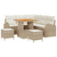 Havesofa Sæt 8 stk. 7-Antal sæder Beige og creme