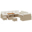 Havesofa Sæt med pude med opbevaring 13 pcs Beige og creme