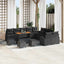 Havesofa Sæt 14 pcs Sort Polyrattan, stål og massivt akacietræ