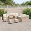 Havesofa Sæt med pude med opbevaring 14 pcs Beige og creme
