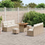 Havesofa Sæt 9 stk. Beige Poly rattan