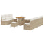 Havesofa Sæt med pude med opbevaring 10 pcs Beige og creme