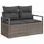 Havesofa Sæt 9 pcs Grå Polyrattan, stål og massivt akacietræ