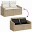 Havesofa Sæt 9 stk. 8-Antal sæder Beige og creme