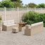 Havesofa Sæt med pude med opbevaring 10 pcs Beige og creme