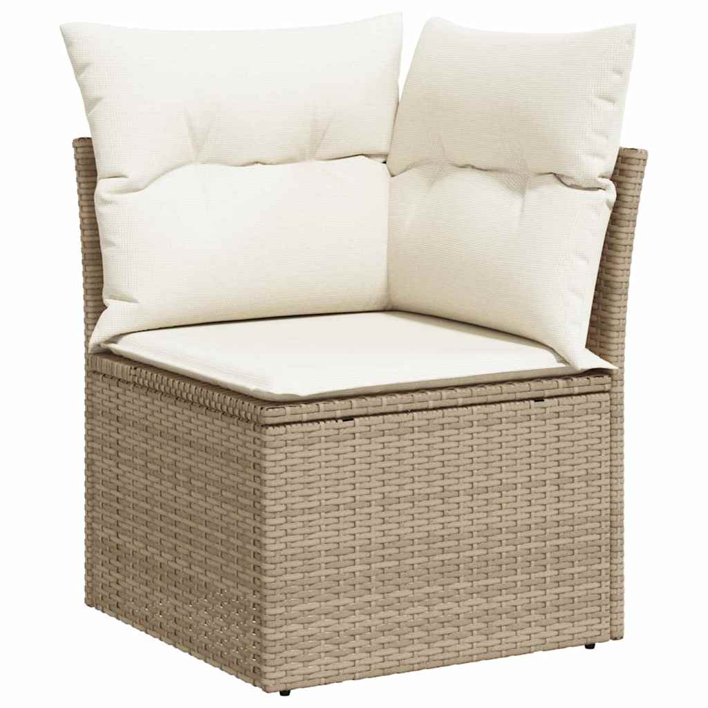 Havesofa Sæt 12 stk. 7-Antal sæder Beige Poly rattan