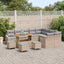 Havesofa Sæt med pude med opbevaring 13 pcs Beige Poly rattan