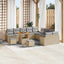 Havesofa Sæt med pude med opbevaring 13 pcs Beige Poly rattan