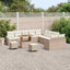 Havesofa Sæt med pude med opbevaring 13 pcs Beige Poly rattan
