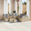 Havesofa Sæt med pude med opbevaring 13 pcs Beige Poly rattan