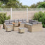 Havesofa Sæt med pude med opbevaring 13 pcs Beige Poly rattan