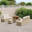 Havesofa Sæt 8 stk. 7-Antal sæder Beige Poly rattan