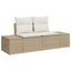 Havesofa Sæt 8 stk. 7-Antal sæder Beige Poly rattan
