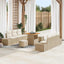 Havesofa Sæt 9 stk. 8-Antal sæder Beige Poly rattan