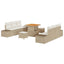Havesofa Sæt 9 stk. 8-Antal sæder Beige Poly rattan