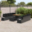 Havesofa Sæt med pude Sort 100 x 100 x 71 cm Poly rattan