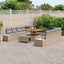 Havesofa Sæt med pude Beige 100 x 100 x 71 cm Poly rattan