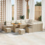 Havesofa Sæt 12 stk. 11-Antal sæder Beige Poly rattan