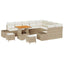 Havesofa Sæt 12 stk. 11-Antal sæder Beige Poly rattan