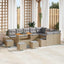 Havesofa Sæt med pude med opbevaring 13 pcs Beige Poly rattan