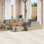 Havesofa Sæt med pude med opbevaring 13 pcs Beige Poly rattan