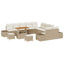 Havesofa Sæt med pude med opbevaring 13 pcs Beige Poly rattan