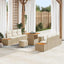 Havesofa Sæt 9 stk. 8-Antal sæder Beige Poly rattan