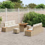 Havesofa Sæt 9 stk. 8-Antal sæder Beige Poly rattan