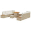 Havesofa Sæt 11 stk. 10-Antal sæder Beige Poly rattan