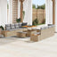 Havesofa Sæt med pude med opbevaring 11 pcs Beige Poly rattan