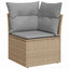 Havesofa Sæt 10 stk. 9-Antal sæder Beige Poly rattan