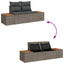 Havesofa Sæt med pude med opbevaring 13 pcs Grå Poly rattan