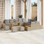 Havesofa Sæt med pude med opbevaring 14 pcs Beige Poly rattan