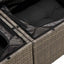 Havesofa Sæt med pude 10 pcs Grå polyrattan