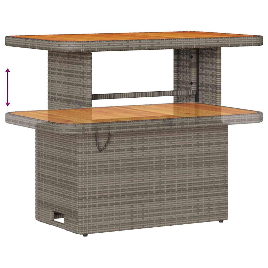 Havesofa Sæt med pude 10 pcs Grå polyrattan
