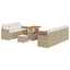 Havesofa Sæt med pude 14 pcs Beige og creme polyrattan