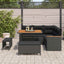 Havesofa Sæt med pude 8 pcs Sort Poly rattan