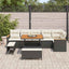 Havesofa Sæt med pude 9 pcs Sort Poly rattan